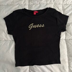 Guess Black Tee with Red Tag